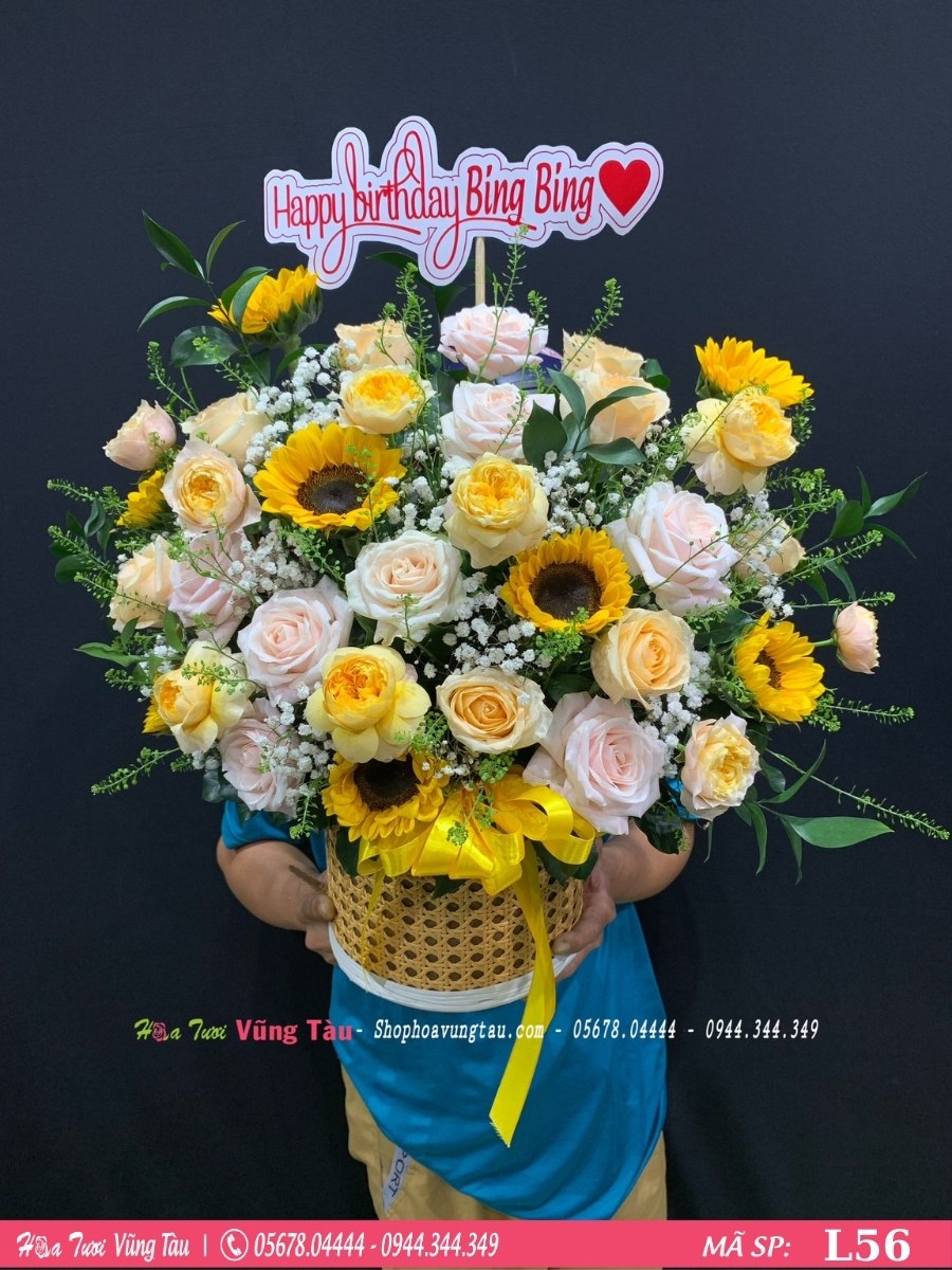 lẵng hoa 56