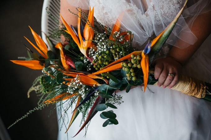 Cách trang trí đám cưới bằng hoa thiên điểu