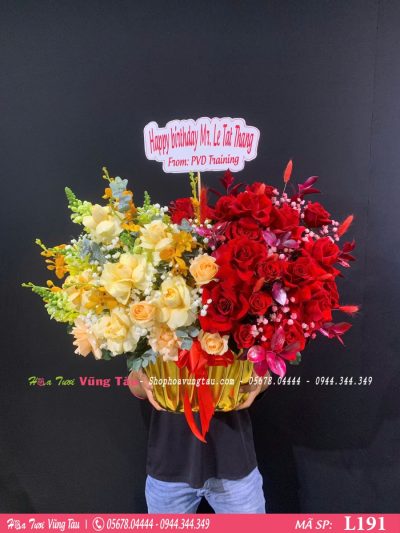 Lẵng hoa đẹp vũng tài L191