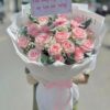 Bó hoa tone hồng phối baby tại shop hoa vũng tàu BH4497