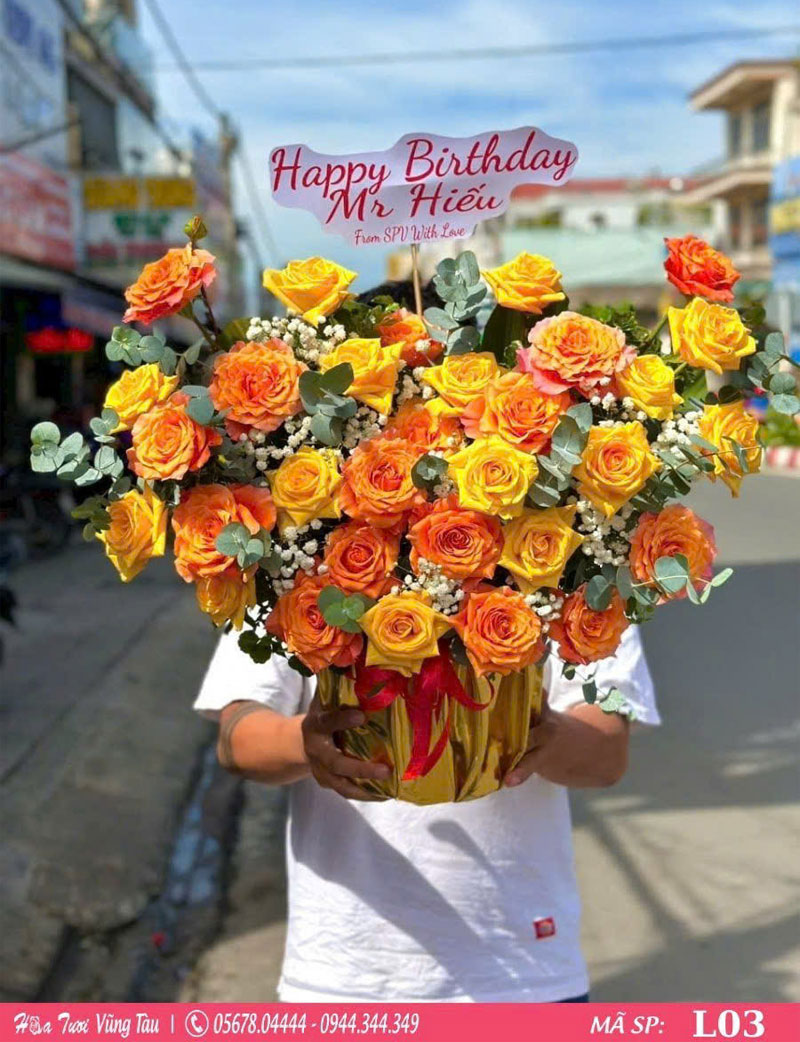 Hình ảnh giỏ hoa 20/10 đẹp, sang trọng