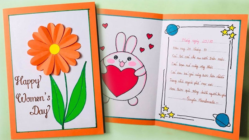 Khi viết thiệp 20/10 tặng mẹ, bạn không cần dùng những câu chữ quá hoa mỹ.